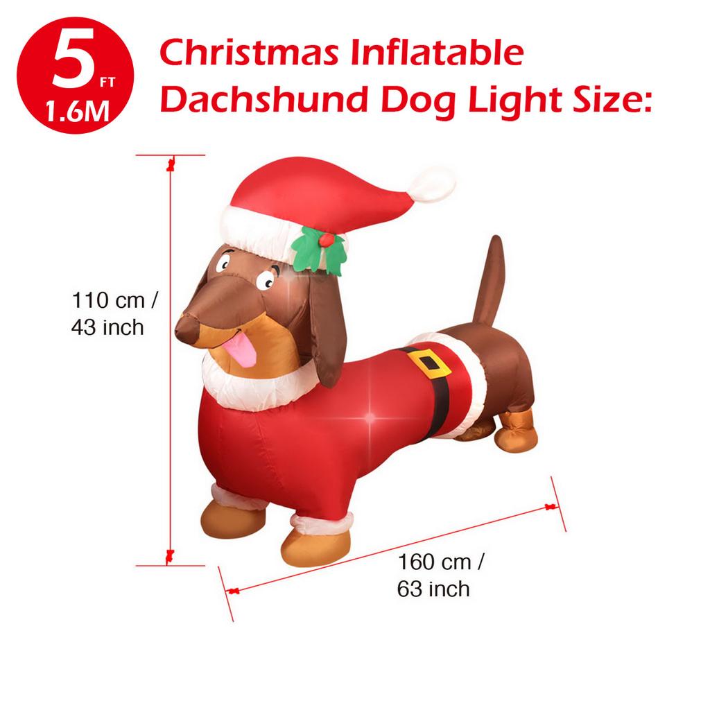 Christmas Inflatable Decorations with LED Lights, Giant Snowman, Gingerbread Man, Gift Bag, Lawn Yard Party Xmas Ornaments