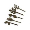 5Pcs Vintage Forest-Themed Hair Clip Featuring Handmade Retro Leaf Designs, Perfect for a Fresh And Artistic Look
