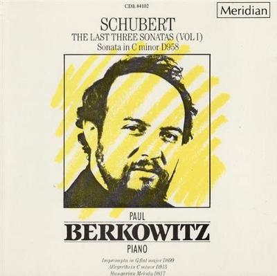CD BERKOWITZ - Schubert: Last 3 Sonatas  CDE84102 Non Japan Classical Used