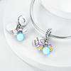 100 % 925 Sterling Silber glänzende bunte Charms Perlen Sonnenblume Schmetterling Sonne Anhänger Fit Original neue Armband DIY Schmuck