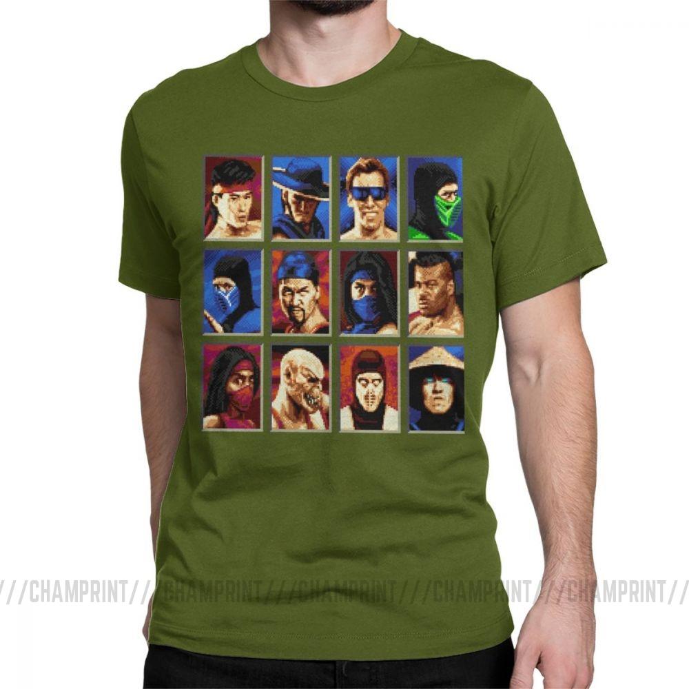 Vintage Mortal Kombat Ii Tees Genesis Character Select 16 Bit T Shirt Retro Gamer Collage T