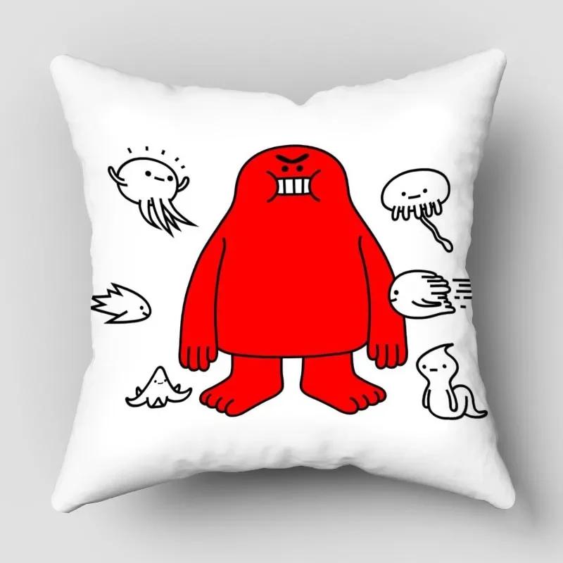 Povlaky na polštáře Barbapapa Zvířata Sněhulák Tištěný Povlak na polštář Zimní Sváteční Párty Dekorativní Povlak na polštář na gauč