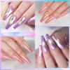 NICOLE DIARY Aurora Prášek na nehty Bílý Pigment Perleťový Třecí Prach Efekt Nail Art Třpytky Manikúra Příslušenství k nehtům