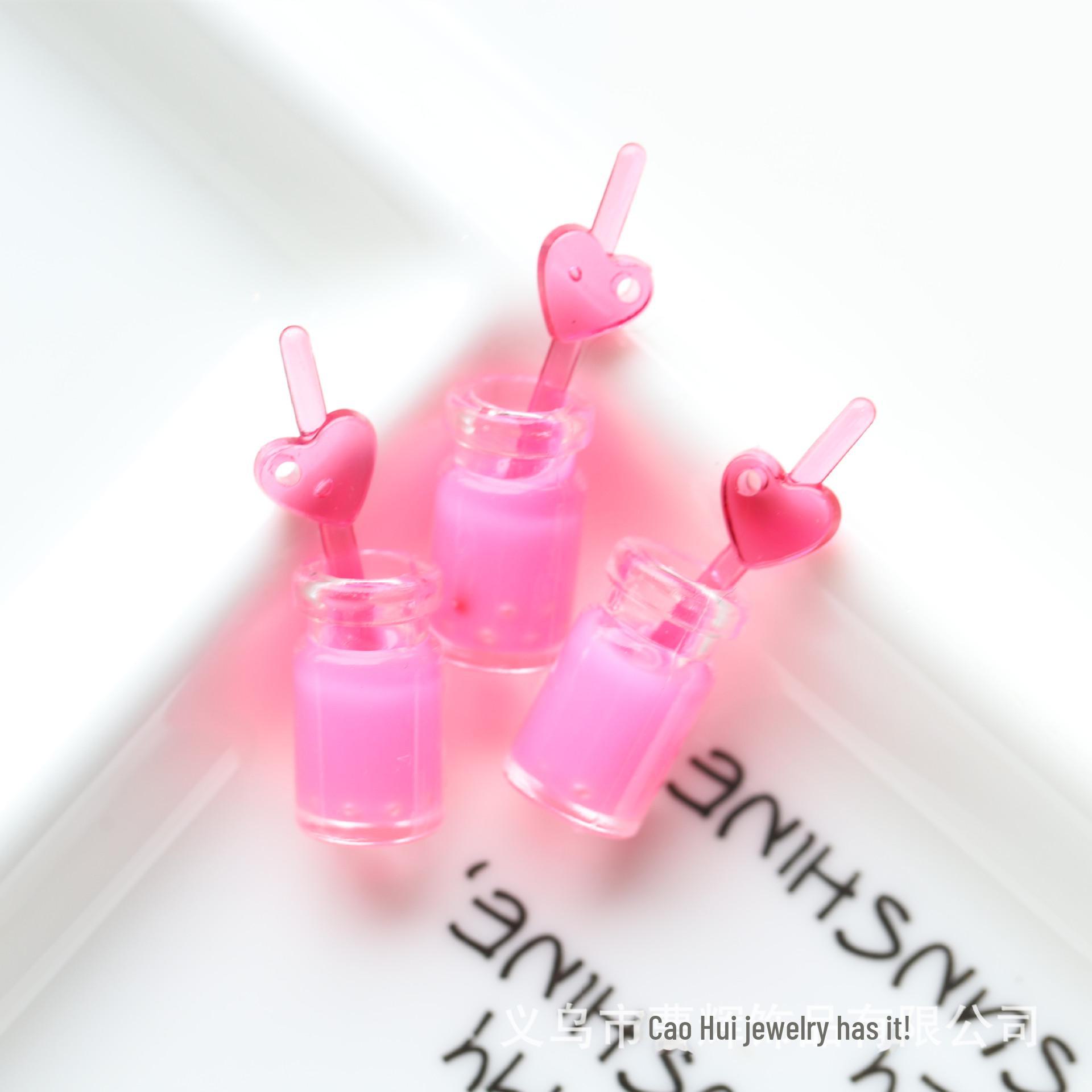 

Світловідбиваючий кулон-брелок у вигляді чашки для молочного чаю з перлами з отвором для підвішування для DIY. 1.0cm x 3.3cm