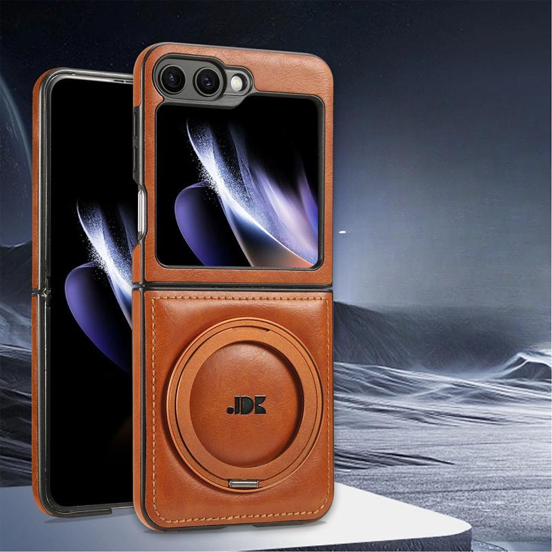 Der drehbare magnetische Ständer aus Leder ist für die Samsung Zflip5 Handyhülle geeignet. Flip ZFlip6/4/3 Geschäftsmänner