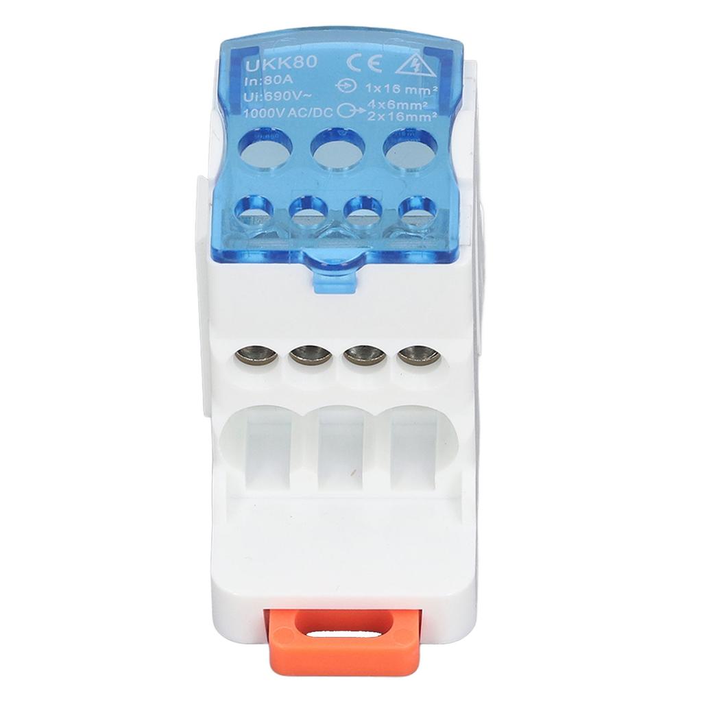 UKK80A Terminal Block Power Junction Box DIN Rail Mount Universal Electric Wire Splitter