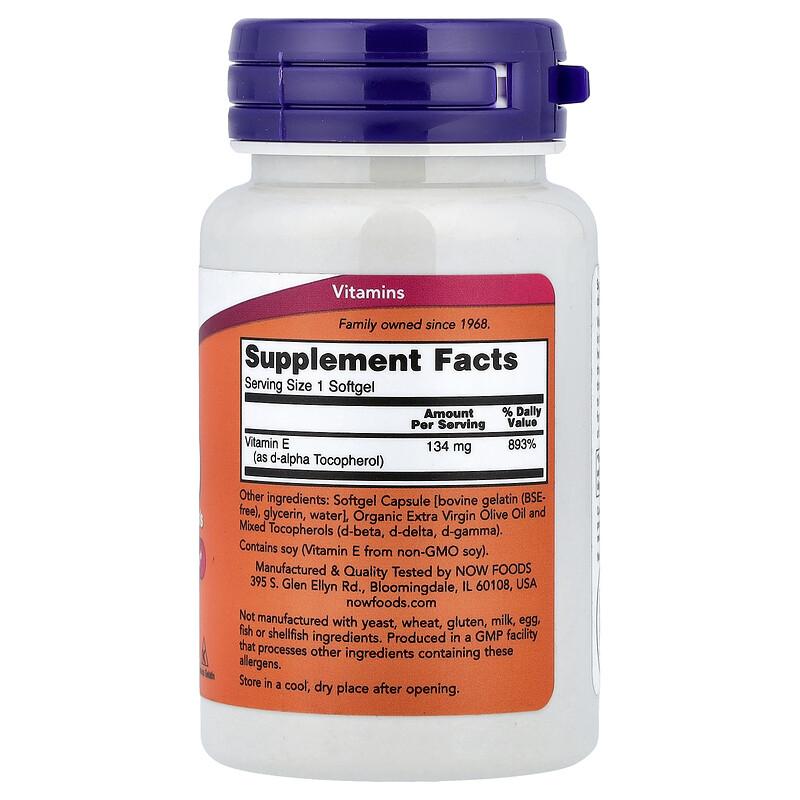 E-200 with Mixed Tocopherols, 134 mg (200 IU), 100 Softgels
