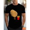 Funny Potato French Fries Graphic T Shirts For Men Fashion Summer Short Sleeve 3D Printed T-shirts Casual Oversized Kids Tees
