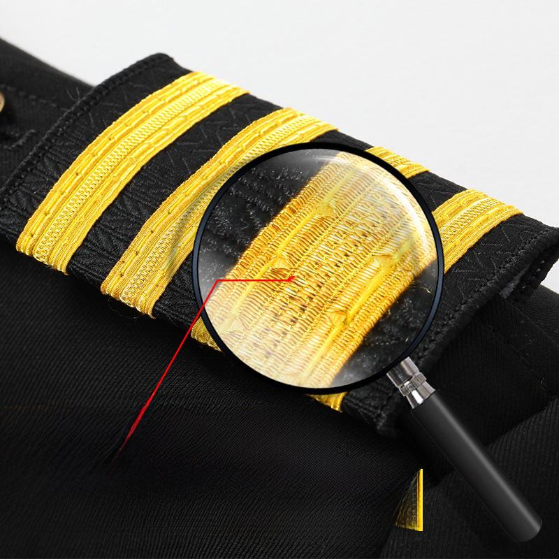 Aviation Epaulettes: Pilot, Captain, Flight Attendant & Trainee Styles with Bullion Wire Ribbon
