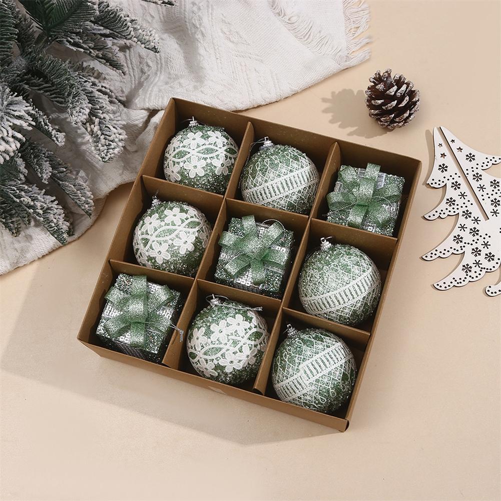 Christmas Party White Christmas Ornament Exquisite Decorations Harmonious Touch Lightweight Foam Shimmering Designs