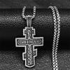 Icona Ortodossa Croce Statua Crocifisso Ciondolo Collana Acciaio Inossidabile Grunge Catena Maschile Collane Gioielli collare hombre NZZ293S02