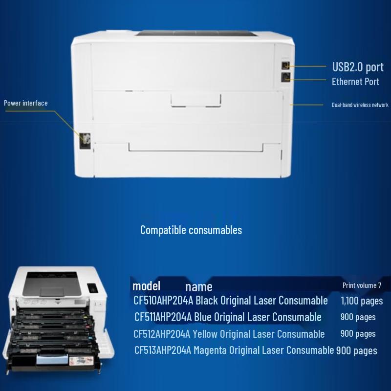 HP LaserJet Pro M154nw Color Laser Printer CN Plug (adapter Included)