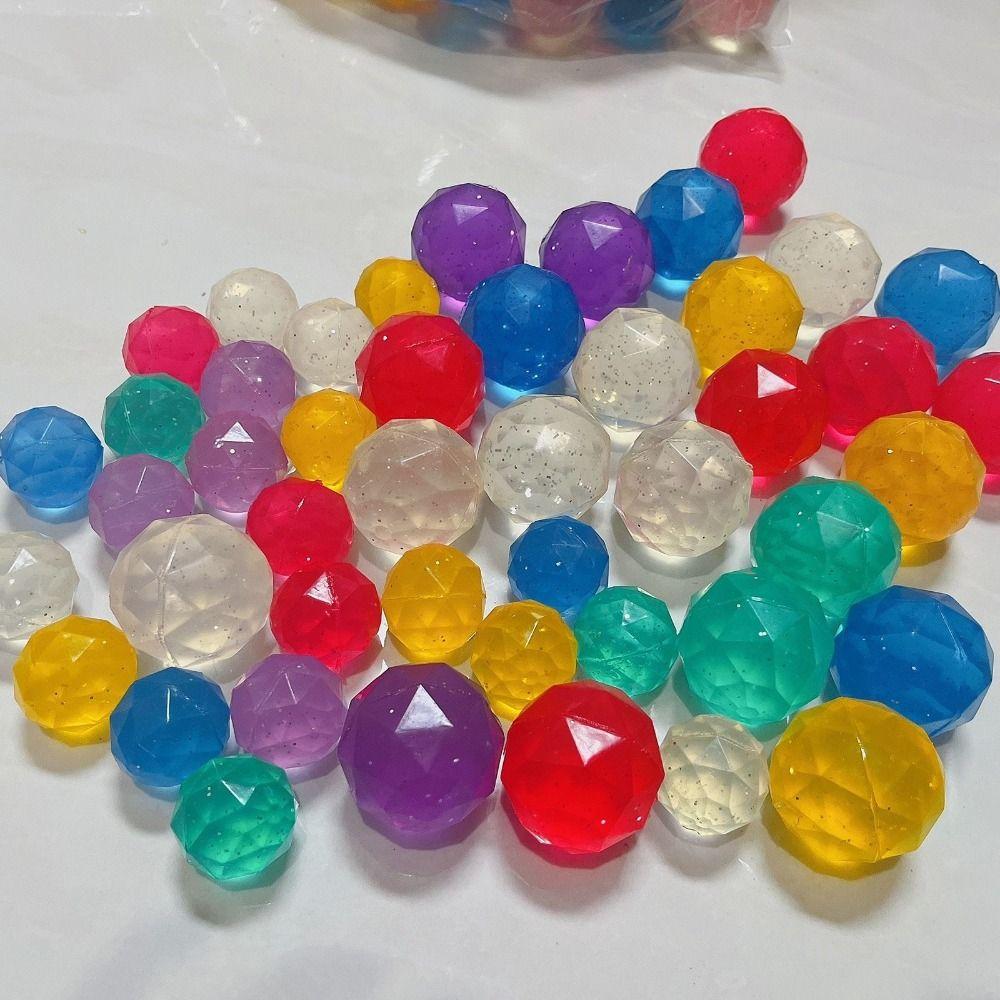6Pcs Large Rubber Bouncy Ball Clear  Bouncy Ball Creative   Boys