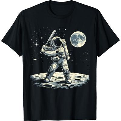 Astronaut Baseball In Space T-Shirt(1)