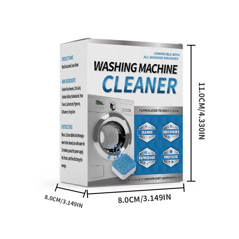 12 stuks Wasmachine Reiniger Bruistabletten Verwijderen Schimmels Deodorant Reinigingsmiddel Tabletten Verwijderen Vuil Wasmiddel
