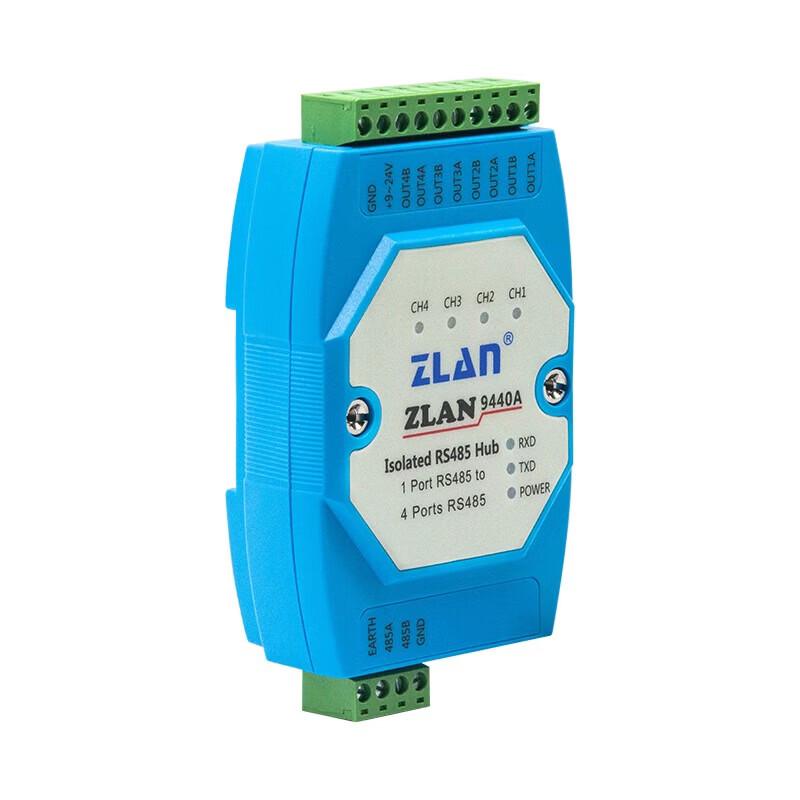ZLAN9440A Industrial 4-Port RS485 Hub/Isolator