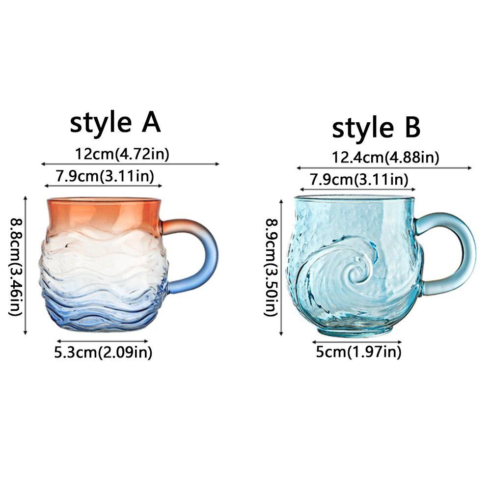 Gradient Color Ocean Theme Mug Hand-blown Sunset Mug Tea Cup Sea Glass Mug  Home