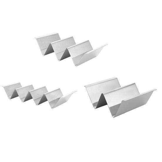 Edelstahl Taco Tortilla Halter Ständer 2/3/4 Schlitze Burrito Rack für Küche Robuster Pfannkuchen Ausstellungsständer Platzsparendes Taco Serviergestell