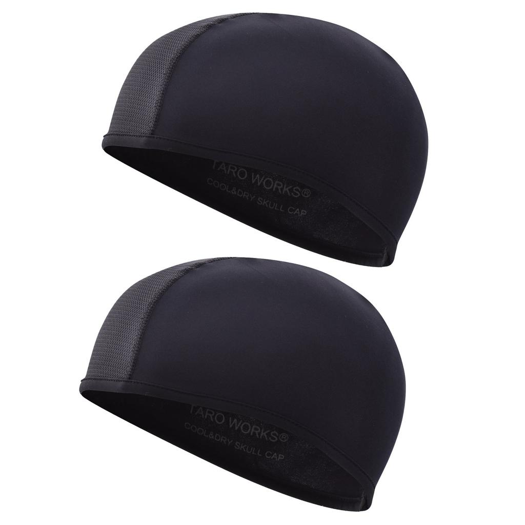 Helmet Inner Beanie Skull No [TARO WORKS] Cap, Sweat-Wicking, Quick-Drying, Cap, Logo, 2-Pack