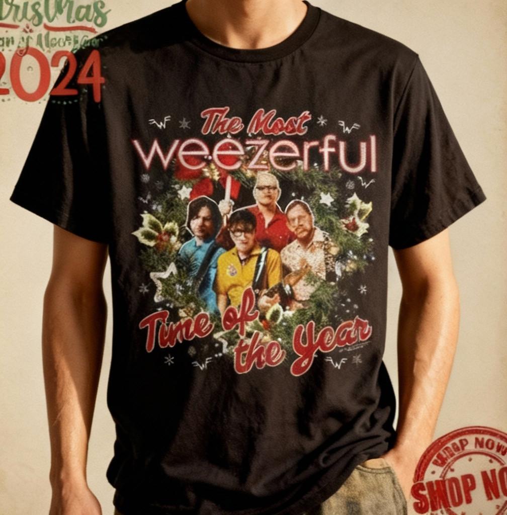 WEEZER WEEZERFUL T-Shirt Time of the Year Christmas Music Tee NWT S