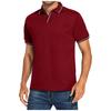 Men's Golf Shirt Casual Sports V Neck Ribbed Collar Short Sleeve Fashion Casual Color Plain Spring & Summer Regular Fit