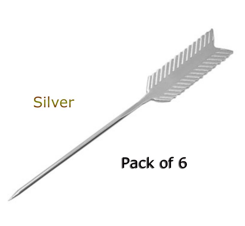 Creative Cocktail Decoration Fruit Stick Cocktail or Martini Pick Pack of 6 (Arrow Shape)