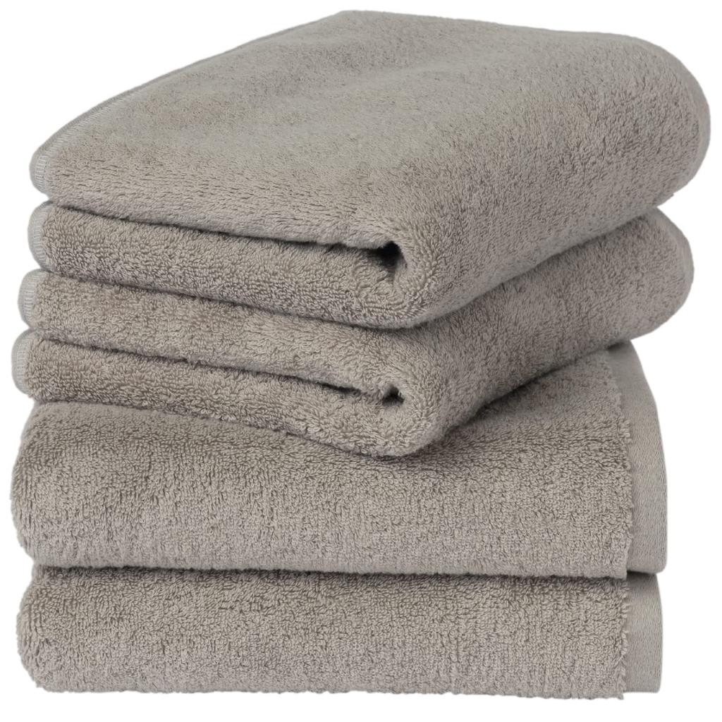 Towel Laboratory Mini Bath Light Set of Fast JapanTechnology [Volume Rich] #003 Towels, Gray, 4, Hotel-Grade, Thick, Fluffy, High-Breathability,