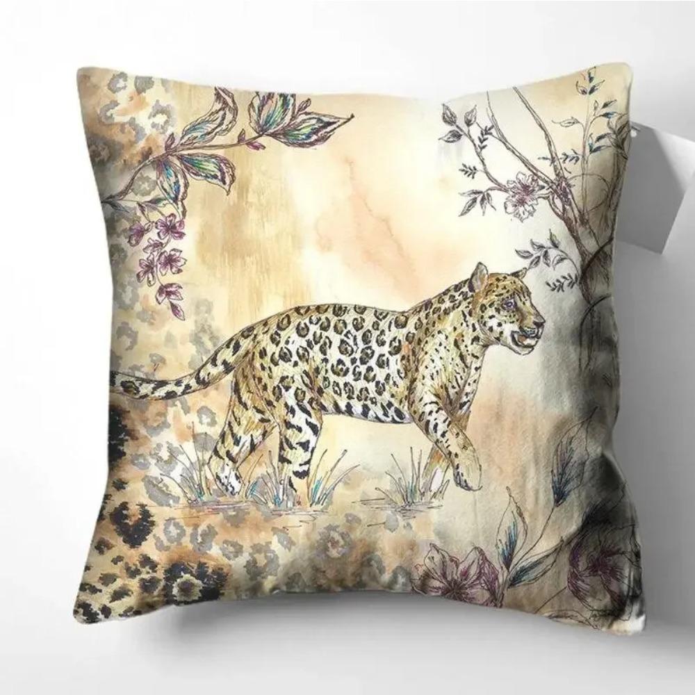 

Наволочка с принтом тигра, мягкая наволочка, декоративная на диван, гостиная, украшение для дома 60x60cm