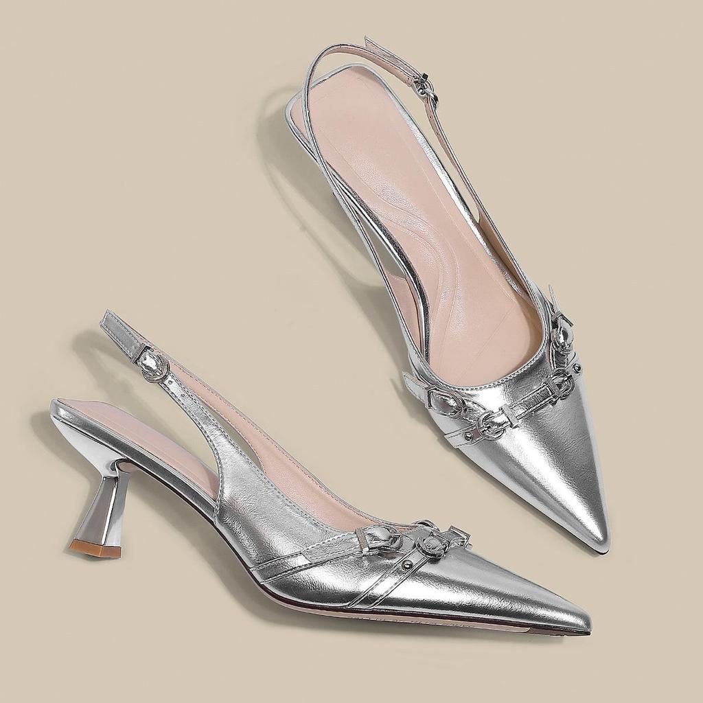 Ya Guan 2025 French Style Women’s Pointed Toe Stiletto Heels - Comfortable Black Exquisite High Heel Shoes.
