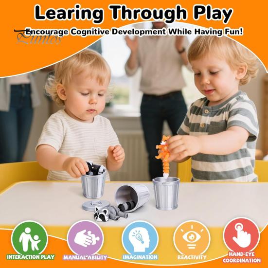 Stress Relief Animal Toy Ornament, 3D Printed Flexible Joints Movable Figures with Stacking Cylinders, Play And Decompress Bendable Figurine