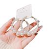 European and American Exaggerated Size Imitation Pearl Circle Geometric Silver Needle Earrings Simple Temperament Light Luxury High-end Earrings