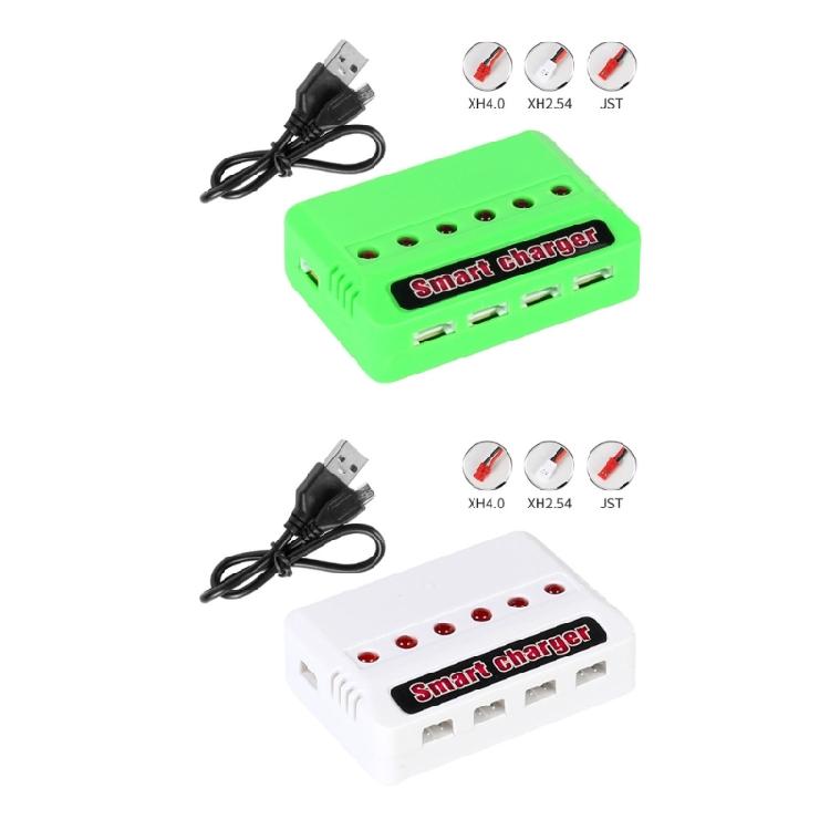 6 in 1 Charging Adapter For Remote Controls Drones Part 3.7v Battery XH2.54/XH4.0 Plugs