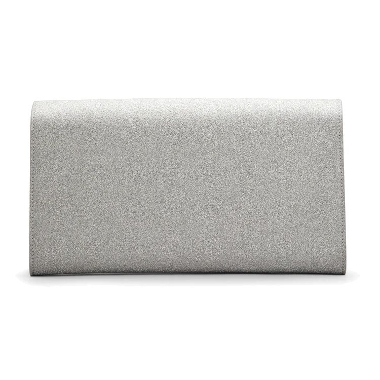 Roger Vivier RV Glitter Buckle Chain Fabric Envelope Clutch Shoulder Crossbody Bag Women bags Gray RBWAMZD0200MH1B200