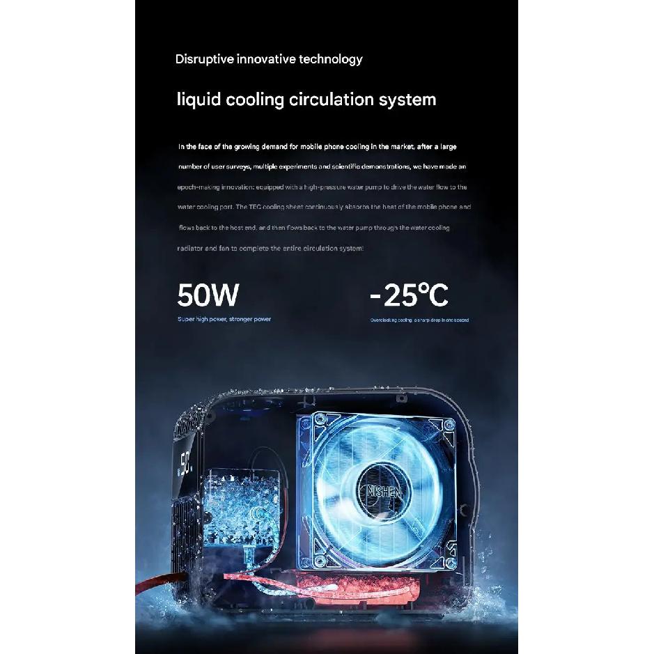 Liquid-cooled integrated radiator Nishen mobile phone radiator water-cooled semiconductor cooling 50W refrigerati