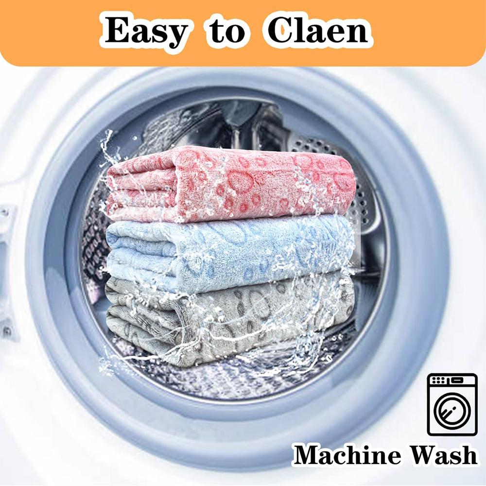 Ultra-Soft Paw Print Dog Blankets - Machine Washable, Cozy Pet Pillow Pads for Indoor & Outdoor Use - Ideal for Small To La