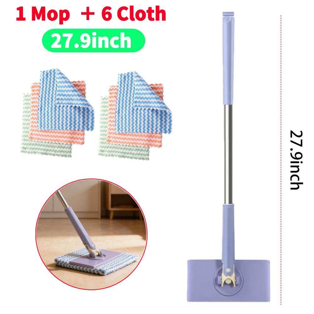 

Dust Removal Mop with Reusable Disposable MicroFibre Electrostatic Floor Cloths for House Wall Bathroom Toilet Corners Cleaning