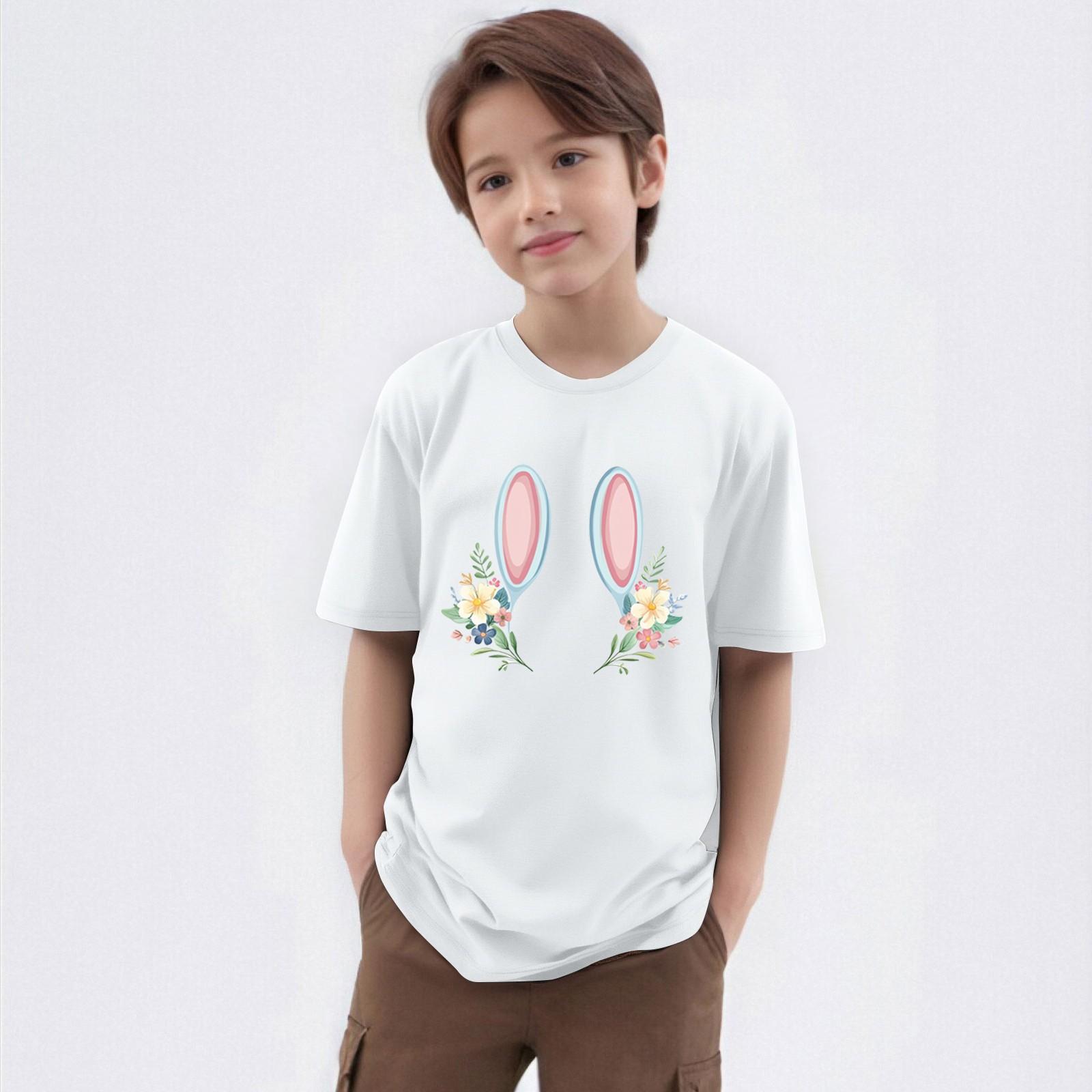 

Детская футболка с круглым вырезом и короткими рукавами 110 белый