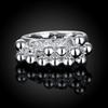 925 Silver Grape Bead Finger Ring For Women Wedding Jewelry Valentine Gifts