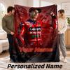 Custom Name Marc Marquez Flannel Throw Blanket Personalized Text Soft Blanket Bed Sofa Gift