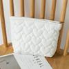 Fashion Korean Large Capacity Cosmetic Bag Women Soild Heart Quilting Handbag Portable Travel Lipstick Makeup Storage Bags