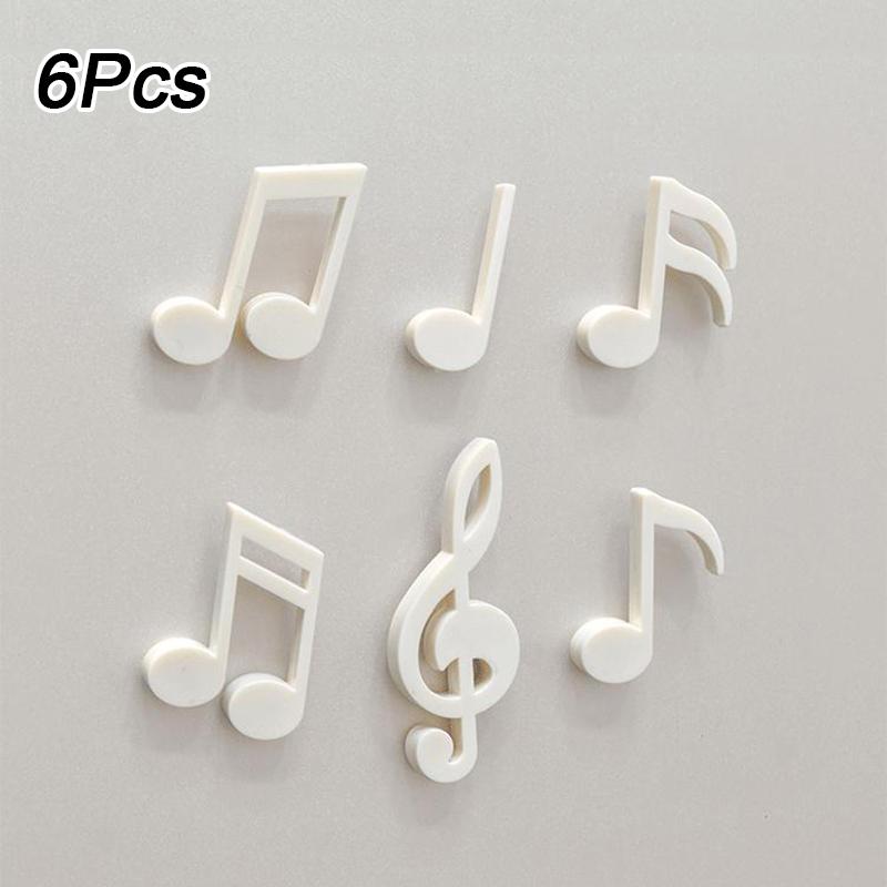 

6 шт. Креативные магниты на холодильник в виде музыкальных нот, Забавный декор для холодильника на музыкальную тематику 5,5x2,7 см