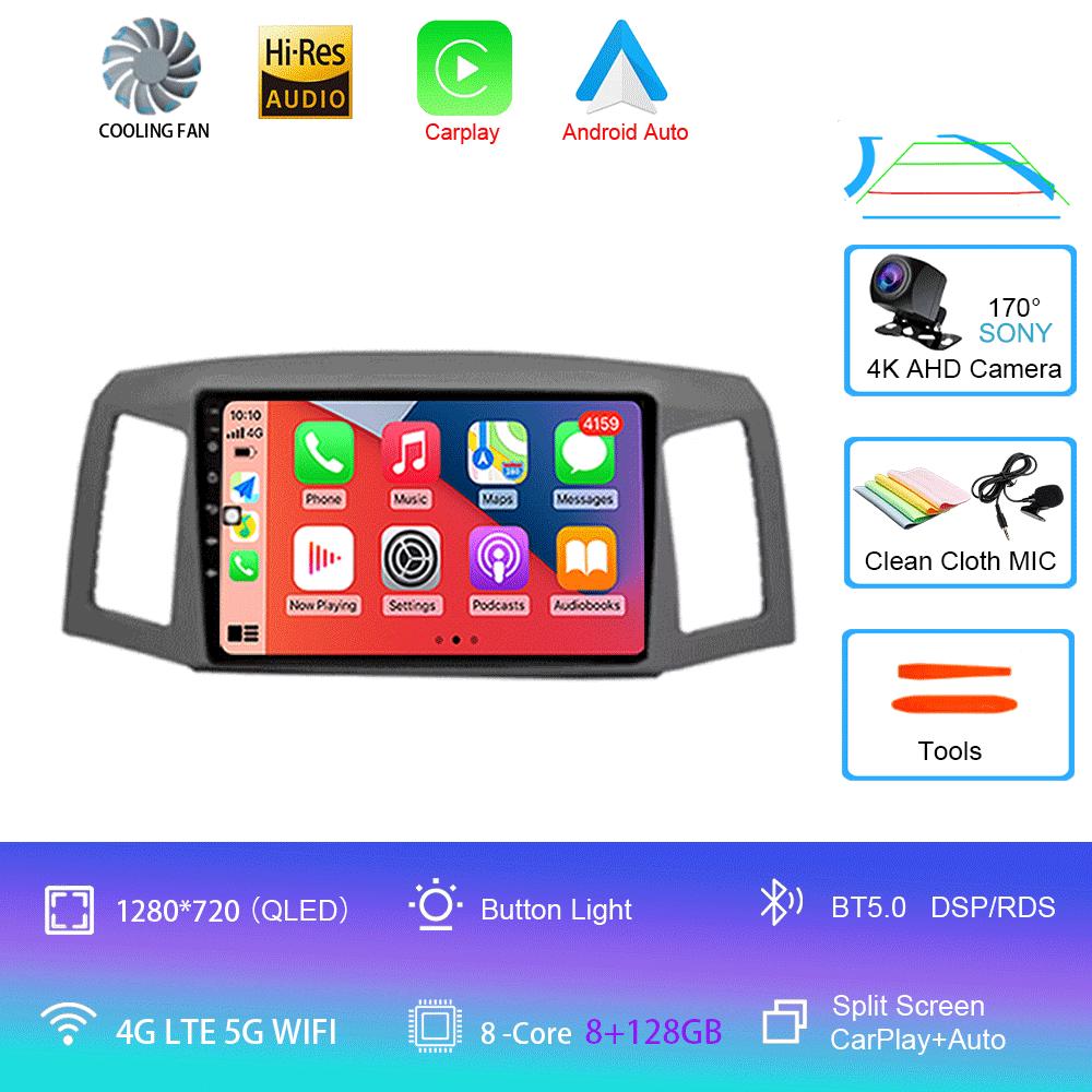 Android 14 Car Radio For JEEP Grand Cherokee 2004-2007 Car Radio Multimedia Video Player Navigation GPS Stereo wireless Carplay