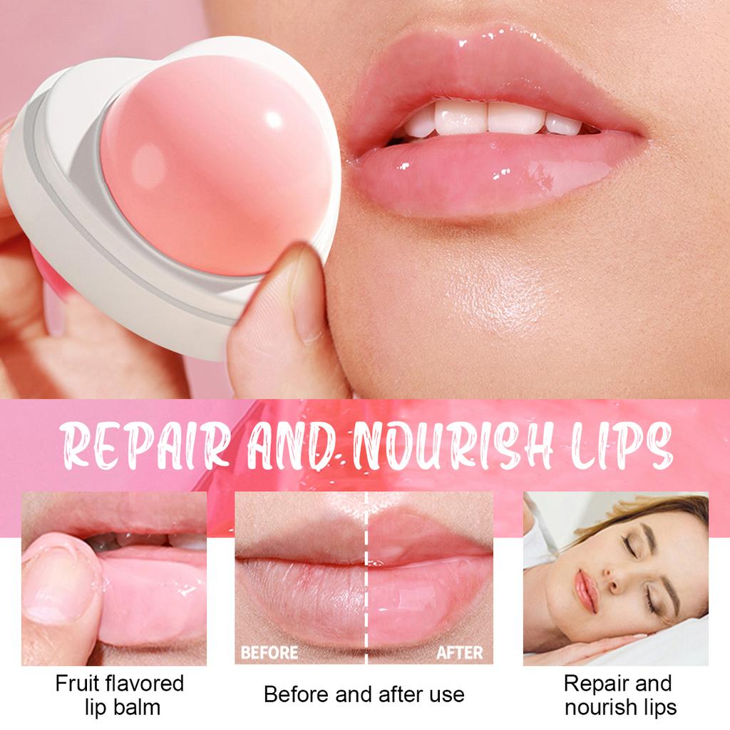 Peach Lip Balm Nourishes Lips To Remove Dead Skin Wrinkles and Prevents Lip Lines and Lips Care Portable Lip Balm