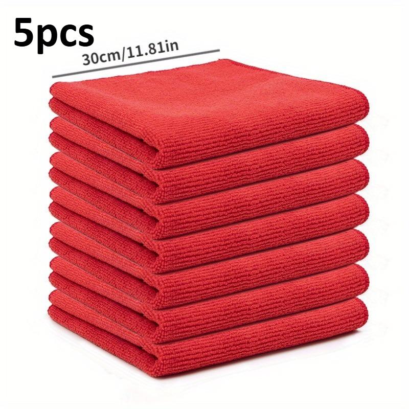 

5pcs New Ultra-Absorbent Cleaning Cloth, Multi-Use Dishwashing & Household Towel, Efficient Streak-Free Cleaning for Kitchen красный