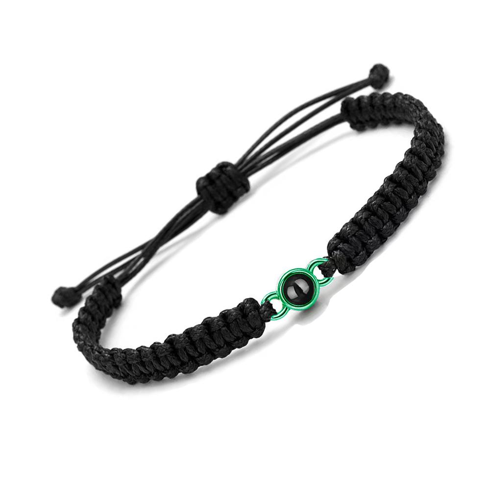 Custom Photo Bracelet with Photo Projection Hand Woven Personalized Photo Projection Bracelet Memory Bracelet Photo Wholesale