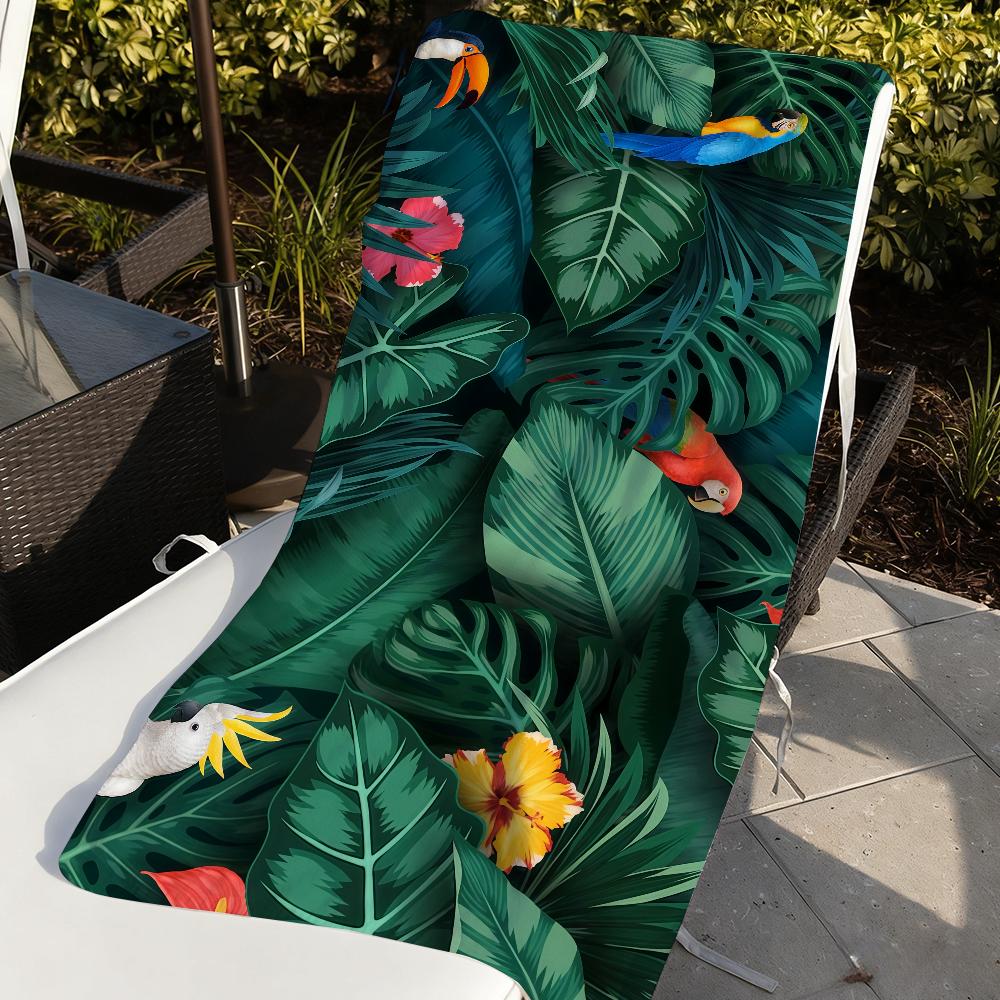 Island Vibes Tropical Leaf-Print Towel Quick Drying Beach Towels Are Suitable For Swimming Pools Camping Yoga And The Gym