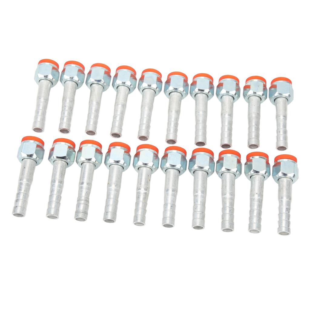 20PCS Air Conditioning Hose Barb Fitting Straight Aluminum High Strength Universal for Cars Trucks 5 8in
