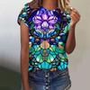 Flower Bird Butterfly 3D Print T-Shirt Women's O-Neck Casual Short Sleeve T Shirt Streetwear Harajuku Tees Tops Female Clothing