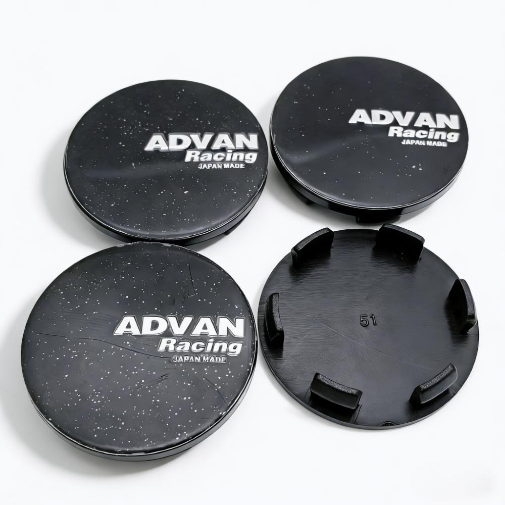 4pcs 51mm Advan Logo Emblem Badge Car Wheel Center Caps Wheel Hubcaps Rim Hub Center Dust Cover Replace Car Styling Accessrories