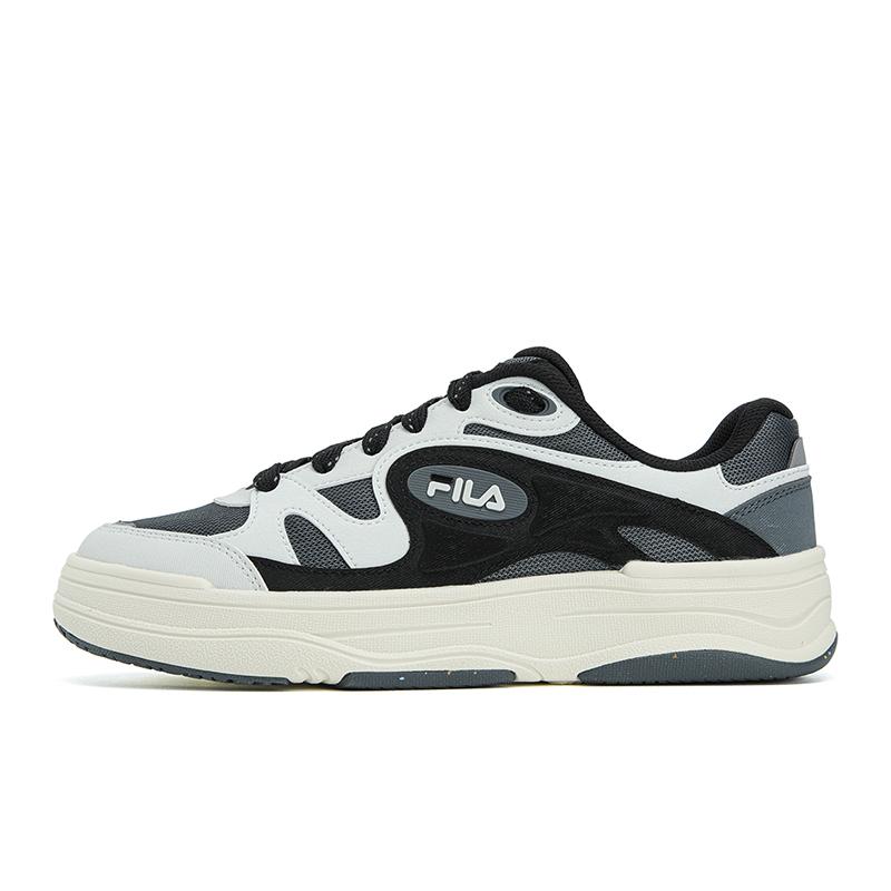 FILA MILANO Abrasion Resistant Lightweight Breathable Low top Skateboard Shoes Men's Fusion Gray/Black F12M623210FTA